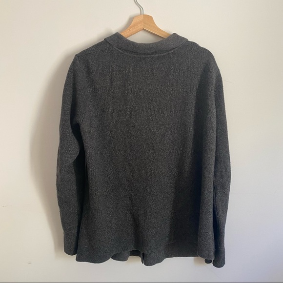 Charcoal Wool Blend Cardigan - Picture 3 of 6